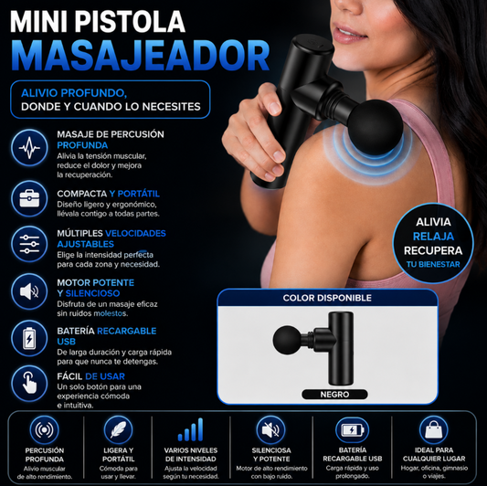 Alivium™ - Mini Pistola Masajeador Recargable
