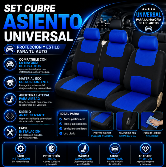 AutoLuxe™ - SET CUBRE ASIENTO ECO CUERO